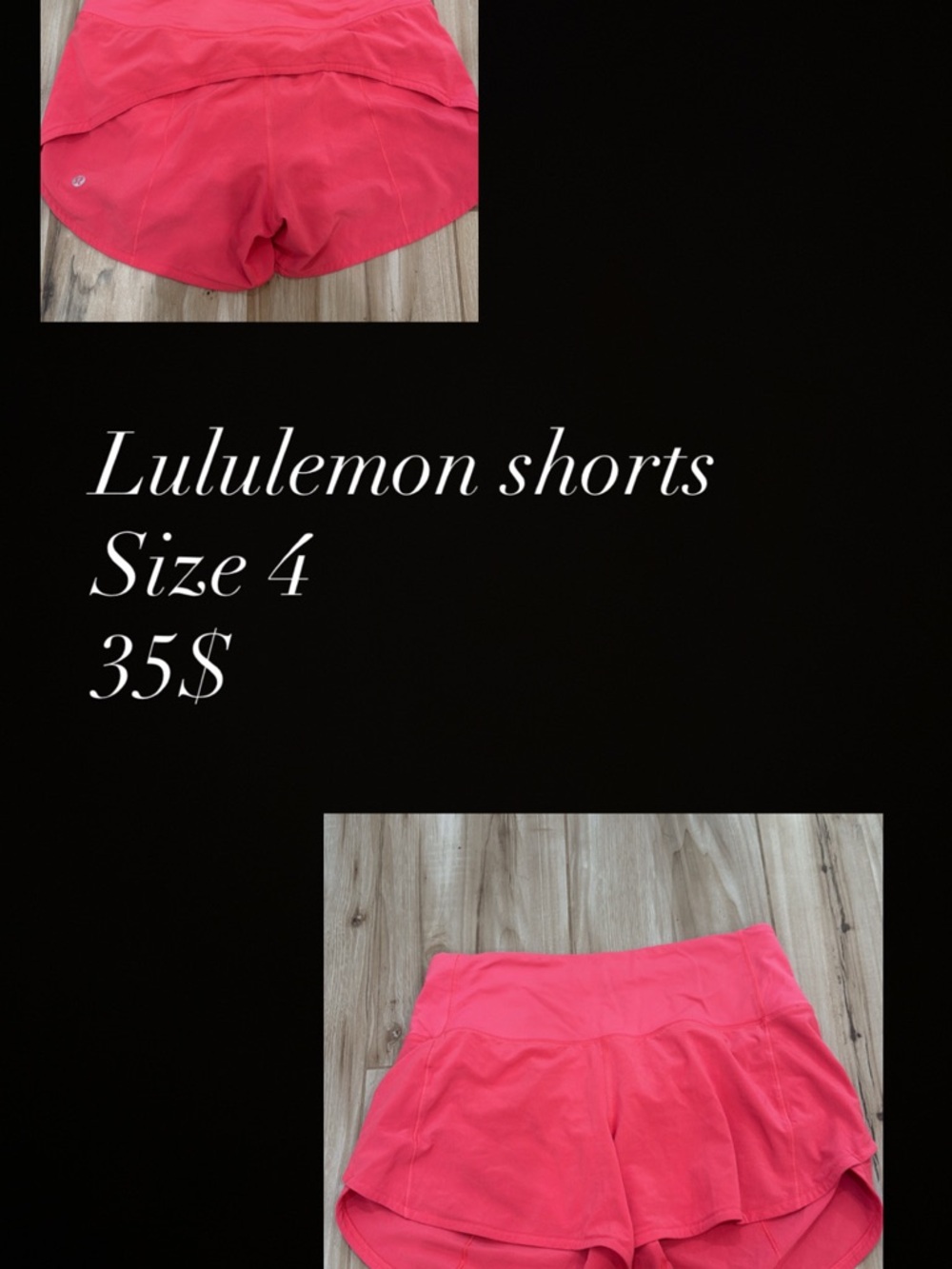 lululemon athletica Coral Pink Athletic Shorts